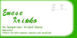 emese kripko business card